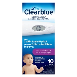 Digitale ovulatietest, 1 apparaat en 10 teststrips, Clearblue