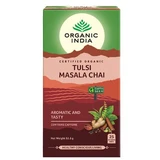 Thé noir Tulsi Masala au basilic sacré, 25 sachets, Organic India