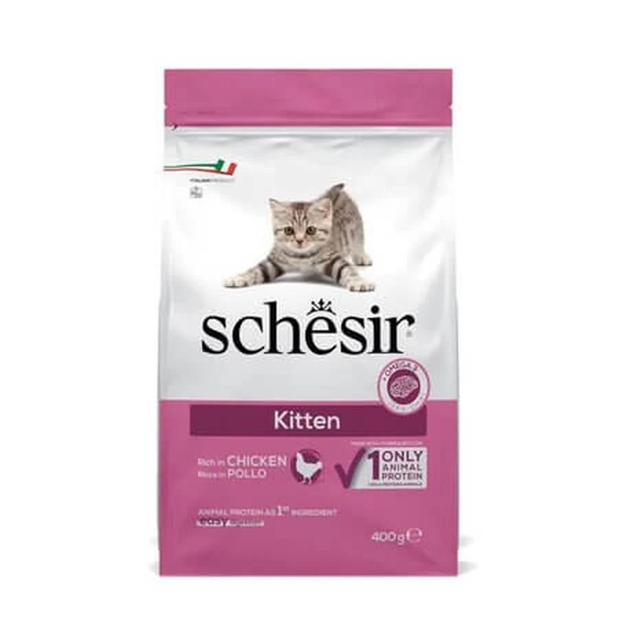 Schesir Kitten Trockenfutter für Katzen mit Huhn, 400 g
