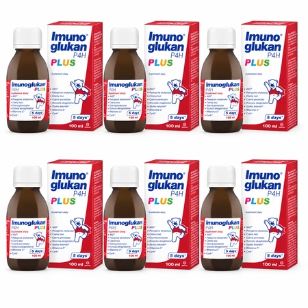 Imunoglukan P4H Plus, siroop voor kinderen vanaf 3 jaar en volwassenen, 6x100 ml