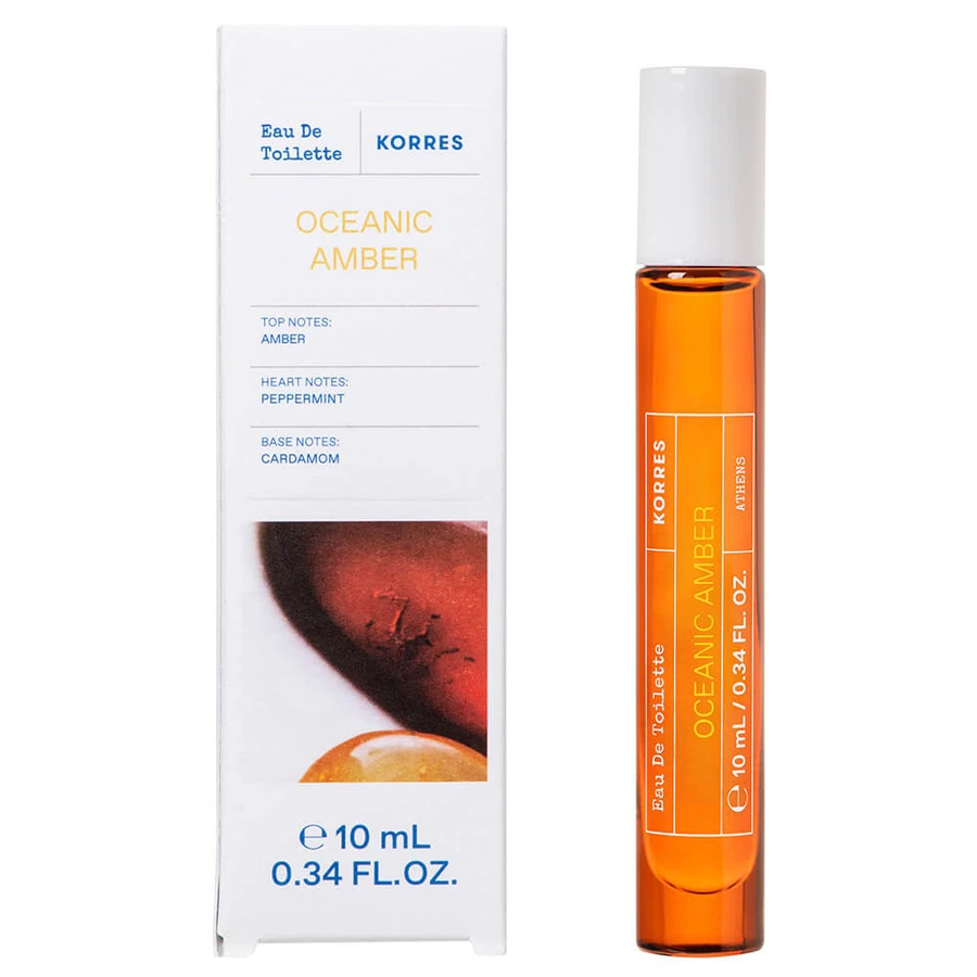 Korres Eau de Toilette Oceanic Amber, fragancia para hombre, 10 ml