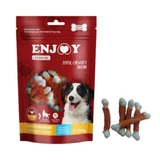 ENJOY Carnivore – gryzaki wapienne w kształcie kości, rozmiary XS–XL, o smaku kurczaka, woreczek z przysmakami dla psów, 100 g