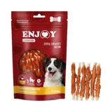 ENJOY Carnivore Twister – gryzaki ze skóry surowej, rozmiary XS–XL, o smaku kurczaka, opakowanie z przysmakami dla psów, 100 g