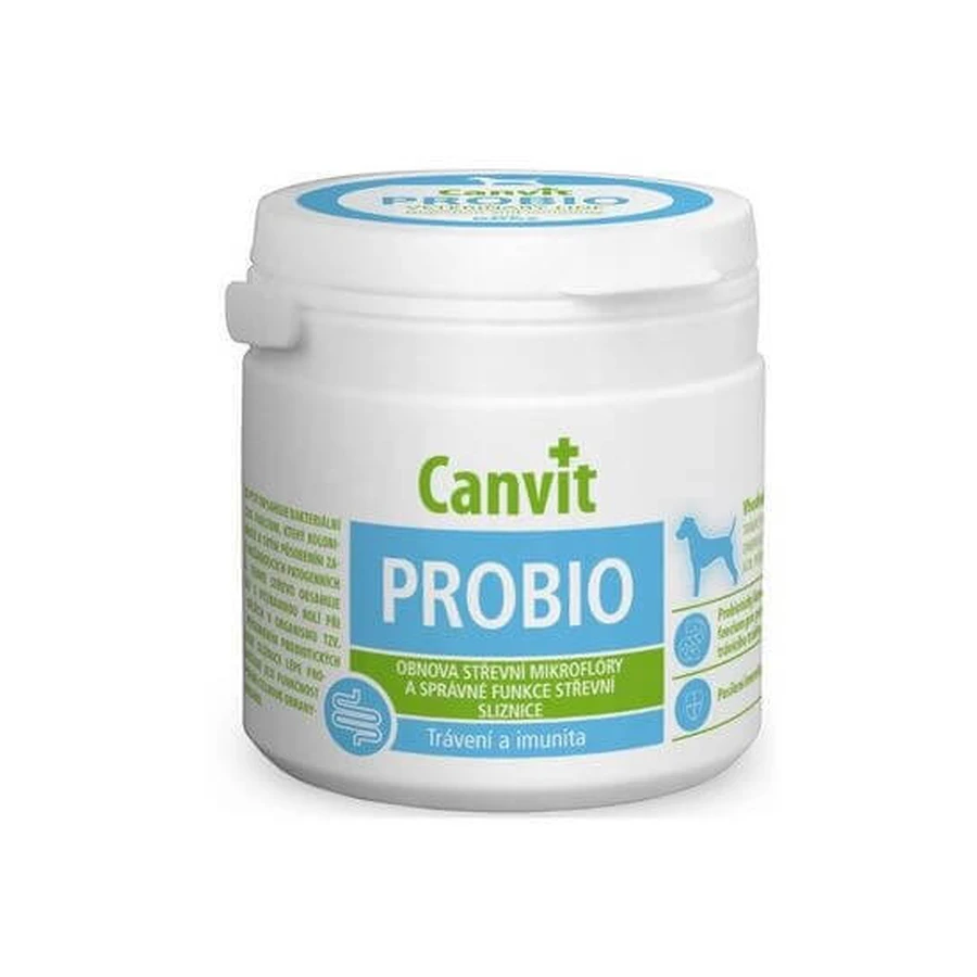CANVIT Probio, XS-S, supplement voor een gezonde spijsvertering en met probiotica, ter ondersteuning van het immuunsysteem bij honden, fles, 100 g