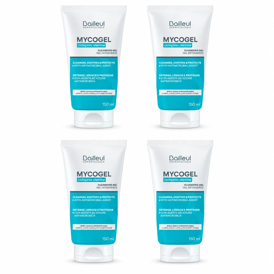 Bailleul Mycogel Gel spumant de curățare piele sensibilă 4x150 ml