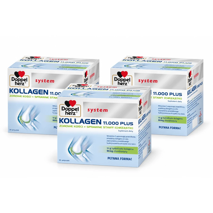 Doppelherz System Kollagen 11.000 Plus, 90 Ampullen x 25 ml, Queisser Pharma