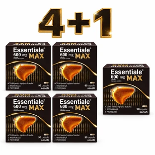 Essentiale MAX 600 mg 4+1-verpakking, 5 x 90 capsules, Sanofi