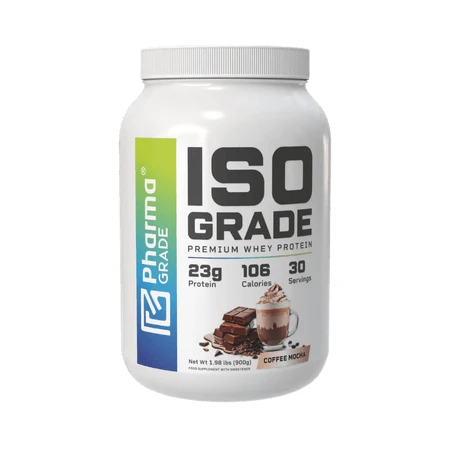 Iso Grade Wei-eiwit, Coffee Mocha, 900 g, farmaceutische kwaliteit