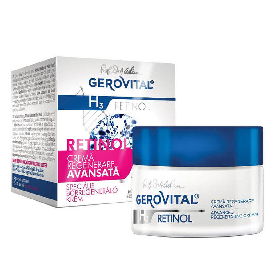 Gerovital H3 Retinol Advanced Regeneratiecrème, 50 ml, Farmec