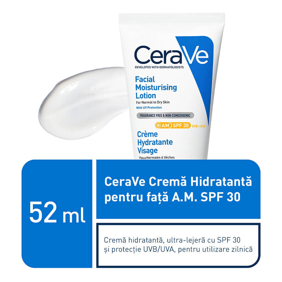 Hydraterende gezichtscrème SPF 30, 52 ml, CeraVe