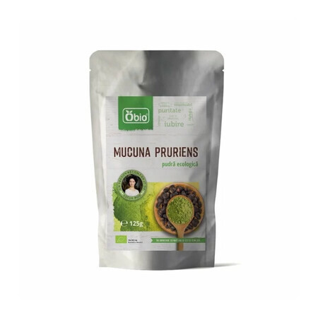 Mucuna pruriens pulbere raw Bio, 125 g, Obio