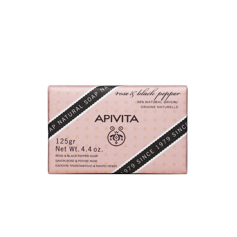 Savon naturel à l'extrait de roses, 125 g, Apivita