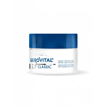 Crème pour les peaux matures, sèches et ridées Gerovital H3 Classic 55+, 50 ml, Farmec