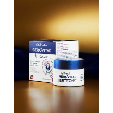 Crème pour les peaux matures, sèches et ridées Gerovital H3 Classic 55+, 50 ml, Farmec