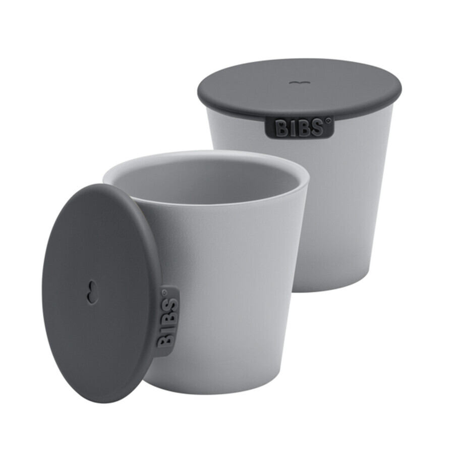 Lot de 2 tasses pour bébé, nuage, bavoirs