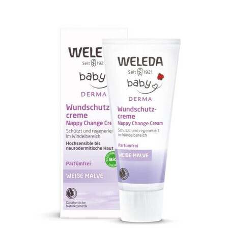 Cremă pentru zona scutecului cu nalba albă, Baby Derma, 50 ml, Weleda