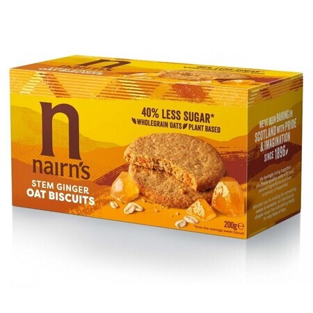 Biscuits d'avoine entière au gingembre, 200 g, Nairns