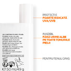 La Roche-Posay Anthelios Fluide Solaire SPF 50+ pour le visage UVmune 400 Oil Control, SPF 50+, 50 ml