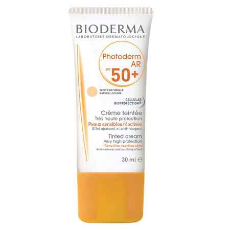 Bioderma Photoderm AR Getinte Zonnebeschermingscrème voor de Gevoelige Huid SPF50+, 30 ml