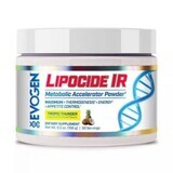 Poudre accélératrice du métabolisme avec arôme de fruits tropicaux Lipocide IR, 156 gr, Evogen Nutrition