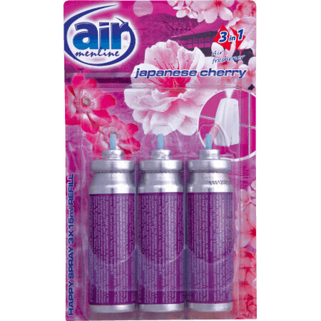 Air Menline Luchtverfrisser spray met kersensmaak, 3 stuks.