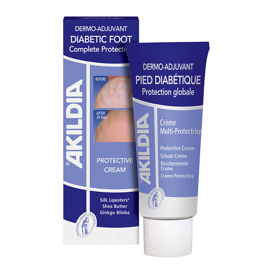 Crema protectoare pentru piciorul diabeticului Akildia, 75ml, Asepta