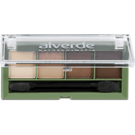 Alverde Naturkosmetik Ooglid blush palette four chocolate 37, 4,4 g