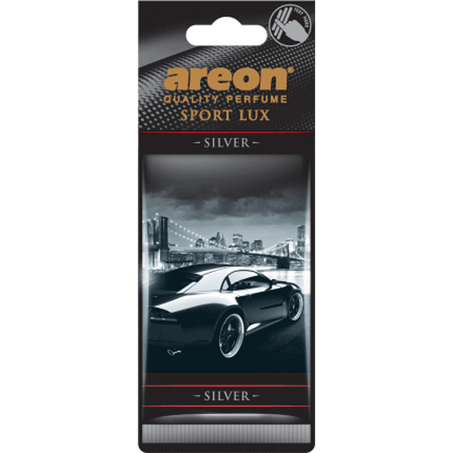 Areon Sport auto luchtverfrisser lux zilver, 1 st