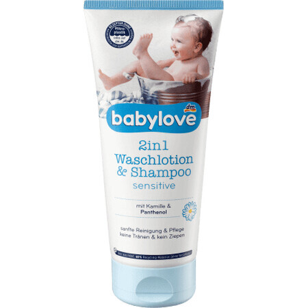 Gel douche et shampooing Babylove 2in1, 200 ml