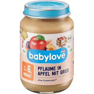 Babylove Pruimen- en appelgrutten 6+ ECO, 190 g