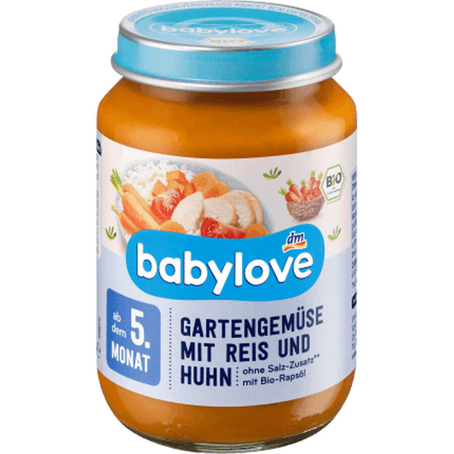 Babylove légumes avec riz et poulet 5+ ECO, 190 g