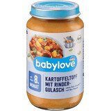 Babylove Menu de pommes de terre avec goulasch de bœuf 8+, 220 g