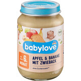 Babylove pomme, banane avec toast 6+ ECO, 190 g