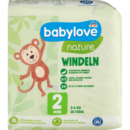 Babylove nature Eco luier nummer 2, 28 stuks