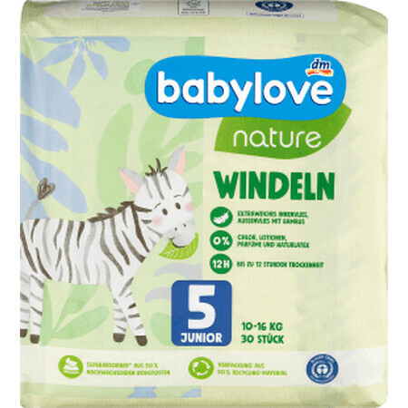 Babylove nature Pannolini ecologici numero 5, 30 pz