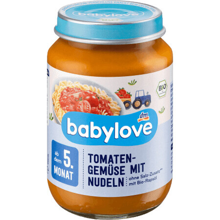 Pâtes Babylove à la sauce tomate avec légumes 5+ ECO, 190 g