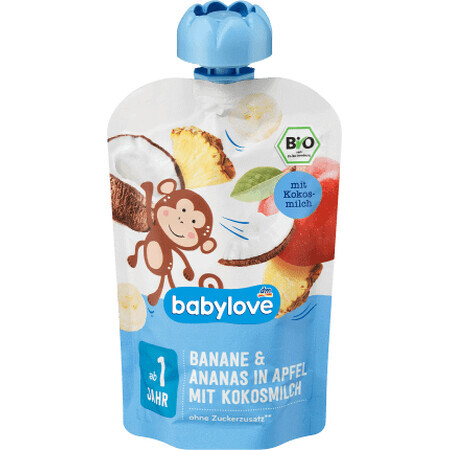 Babylove Bananenpüree mit Ananas und Kokosnuss ECO, 100 g