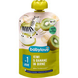 Babylove Kiwipuree met peer en banaan 12+, 100 g