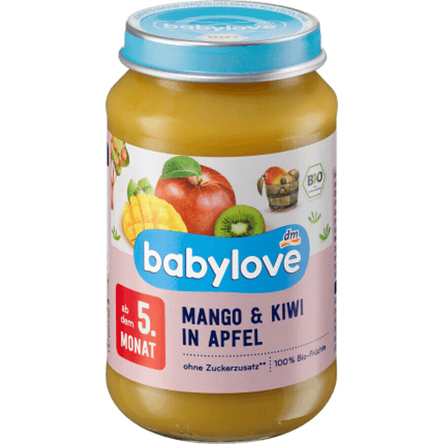 Babylove Purea di mango con kiwi e mela ECO, 5+, 190 g