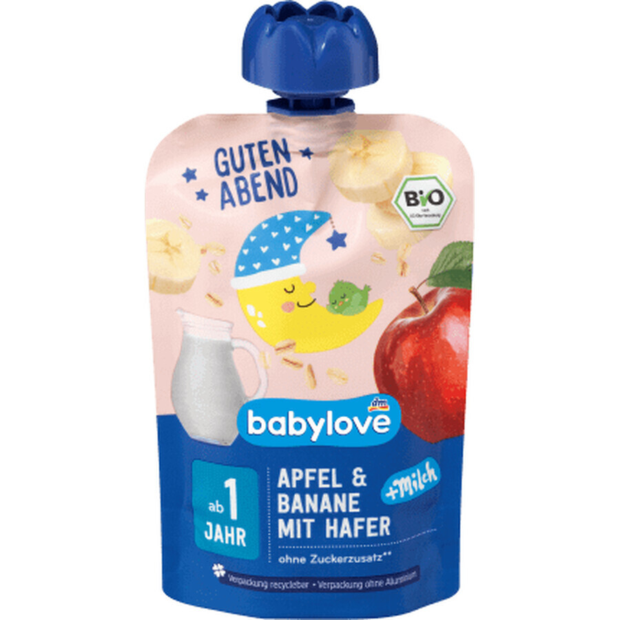 Babylove Appelmoes met bananen en ECO haver vanaf 1 jaar, 100 g