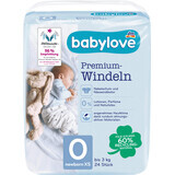 Babylove Premium scutece pentru nou născuți, până la 3kg, 24 buc