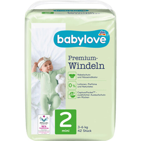 Babylove Scutece premium numărul 2, 42 buc