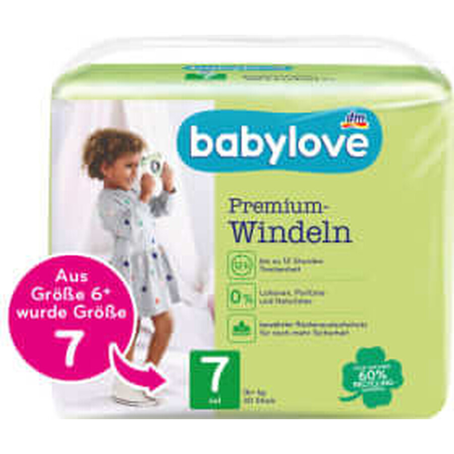 Babylove Premium Luier Nummer 7, 30 stuks