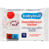 Babylove Lingettes désinfectantes, 15 pièces