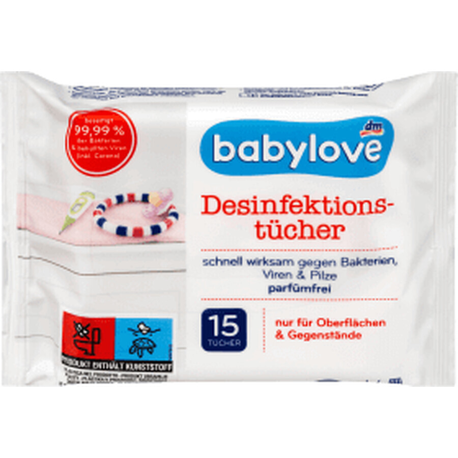 Babylove Desinfectiedoekjes, 15 stuks