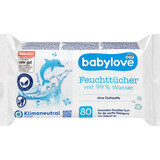 Babylove Feuchttücher 99% Wasser, 80 Stück