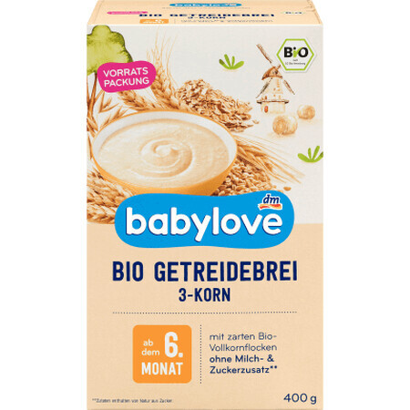 Babylove Porridge 3 cereali 6+, 400 g