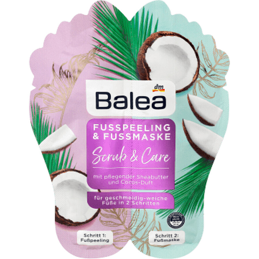 Balea Voetmasker &amp; peeling 2x10ml, 20 ml