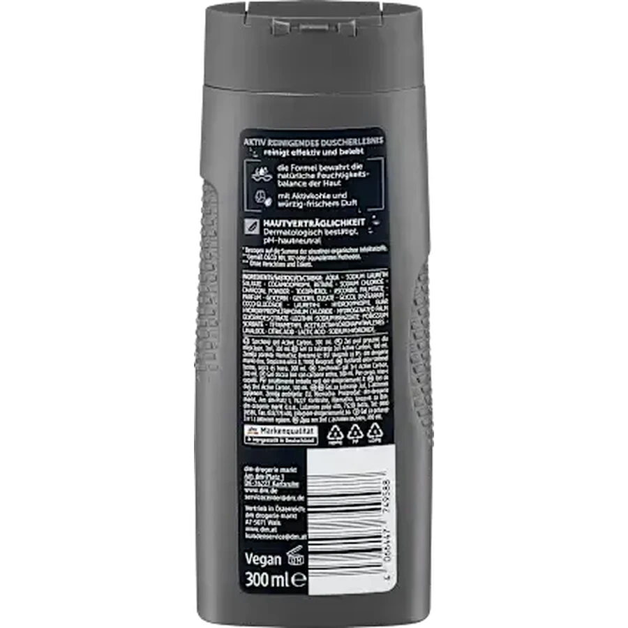 Balea MEN Duschgel Active Carbon 3 in 1, 300 ml