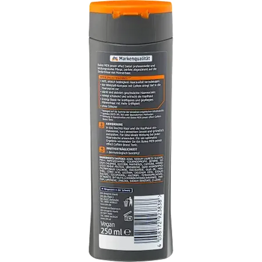 Balea MEN Șampon pentru bărbați cu cofeină, 250 ml